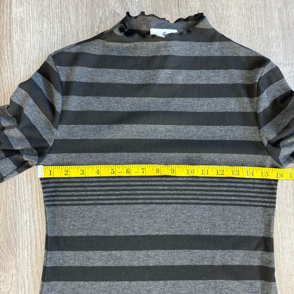 Socialite Nordstrom Black Gray Striped Mini Dress M - Picture 16 of 17